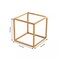 2 pcs 8" tall Matte Gold Geometric Cube Metal Stands Wedding Party Vase Holders